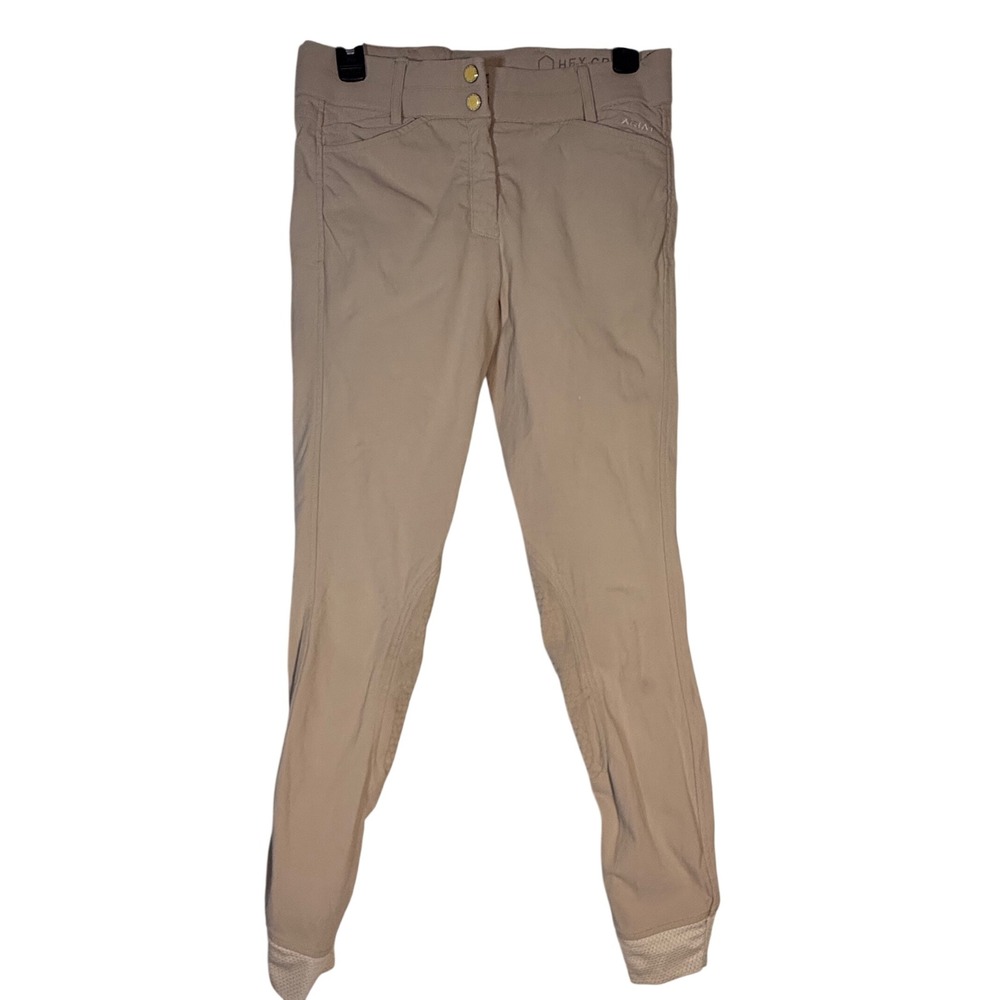 Ariat FEI Collection Olympia Tan Hex Grip Knee Patch Riding Breeches 28L